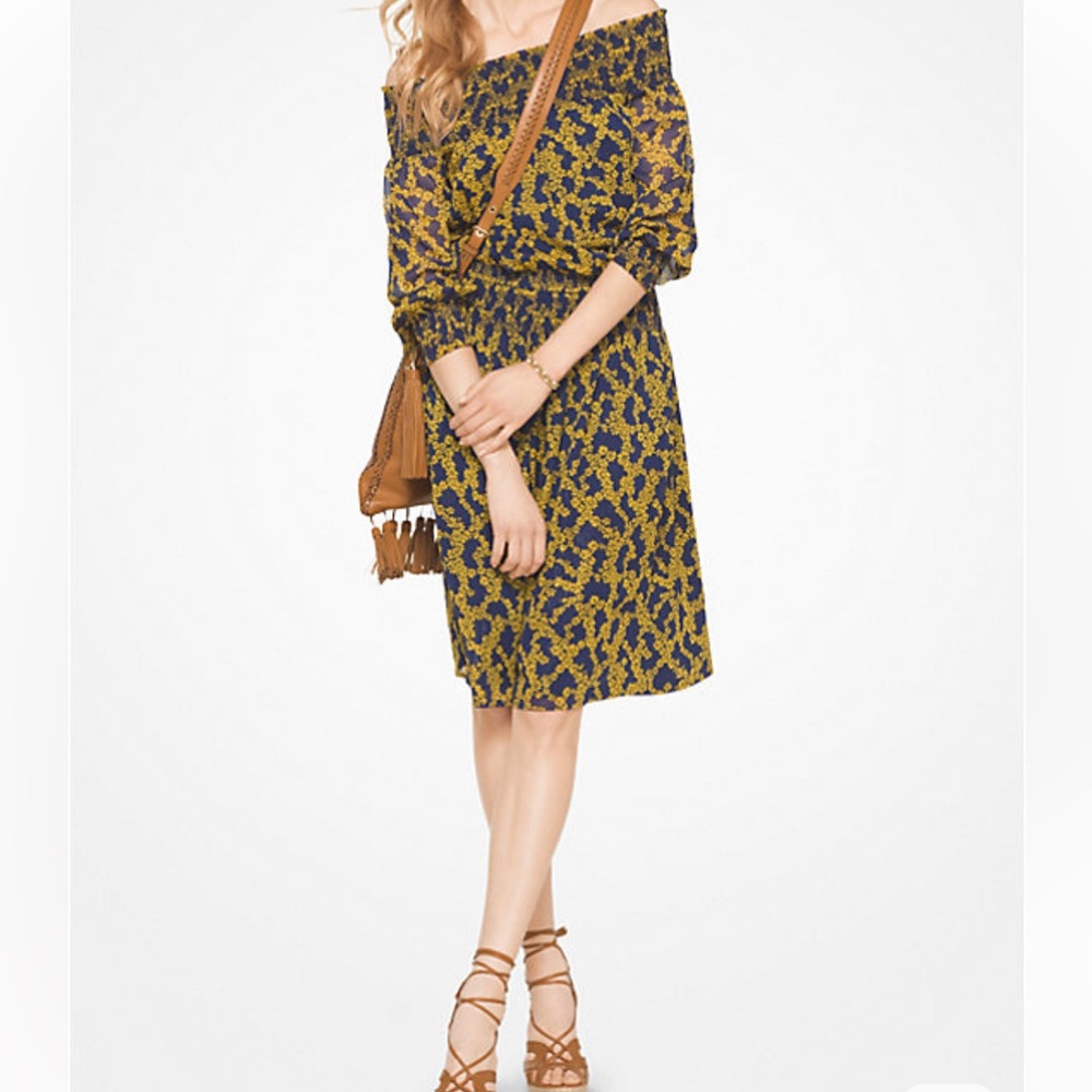 MICHAEL KORS
Botanical Off-The-Shoulder Dress